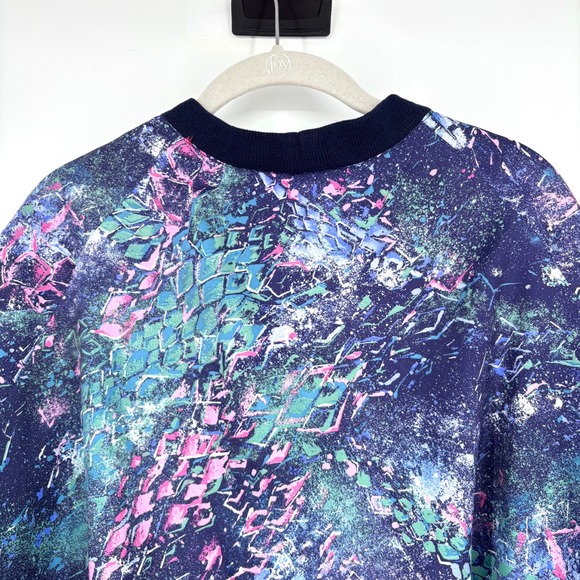 Vtg Sunderland of Scotland Weatherbeater Print Pullover Sz L Windbreaker Blue - Picture 7 of 11